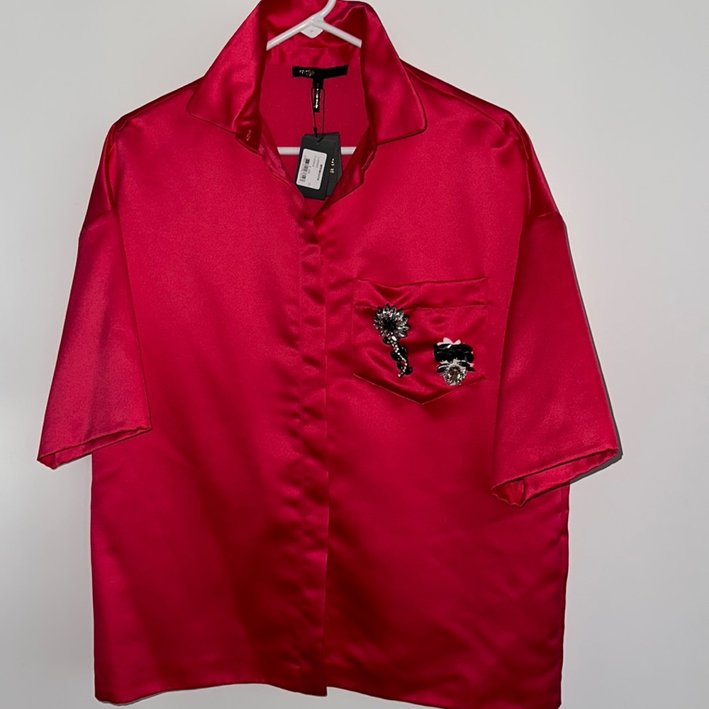 Maje short sleeved blouse